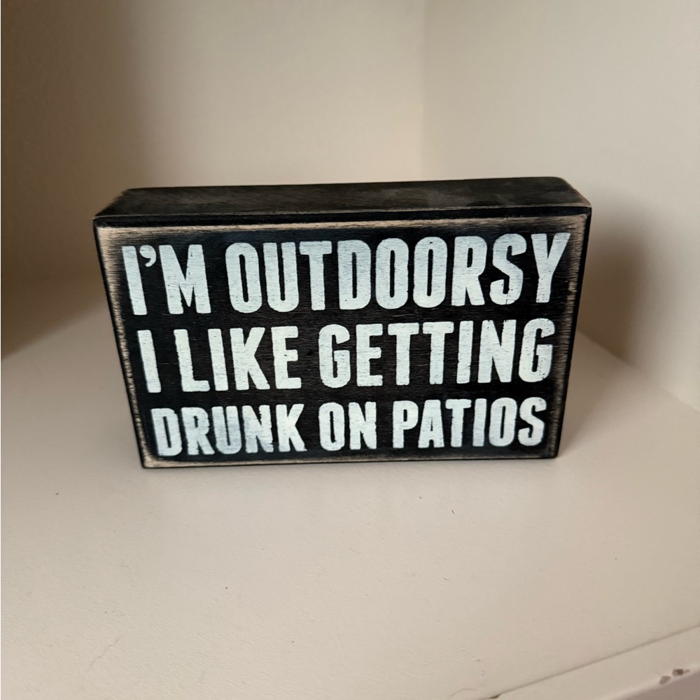 Black and White Decorative Sign
